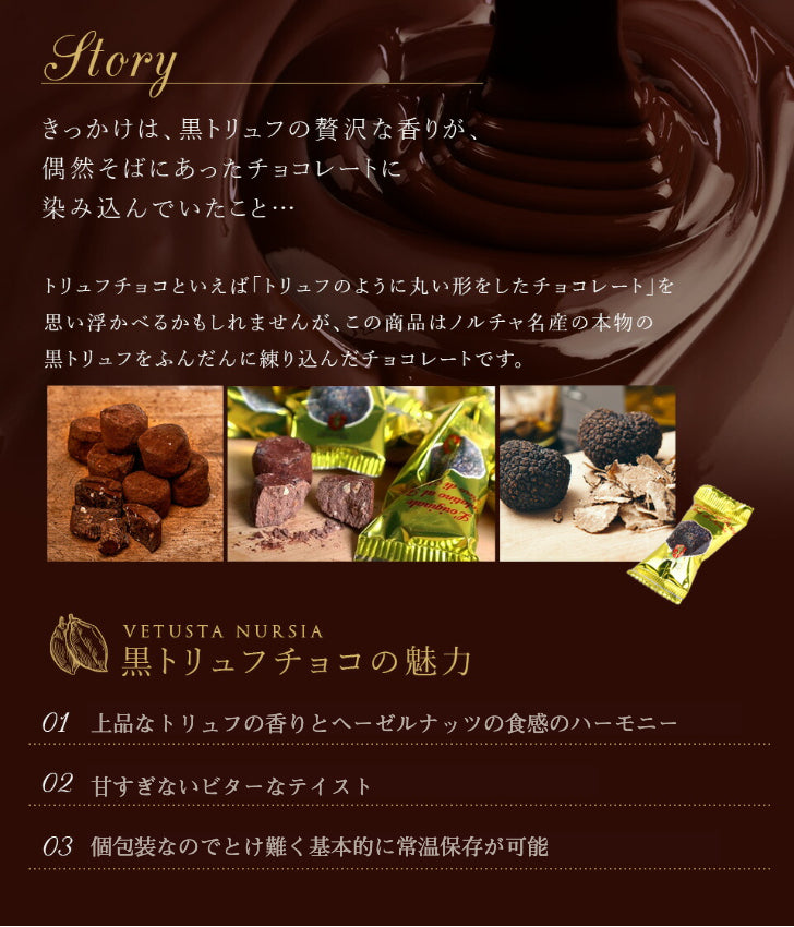 【送料無料】黒トリュフの風味とヘーゼルナッツの食感が絶妙なハーモニー（10個入り）黒トリュフ入りチョコレート